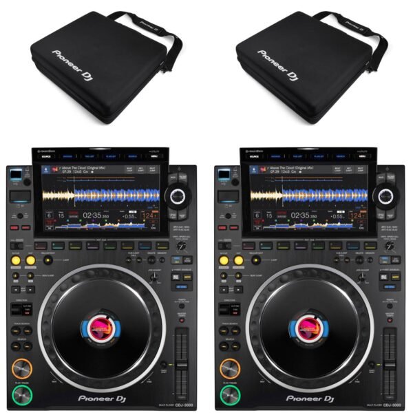 Pioneer Dj 2 X Cdj-3000 + 2 X Housse Protection Djc-3000