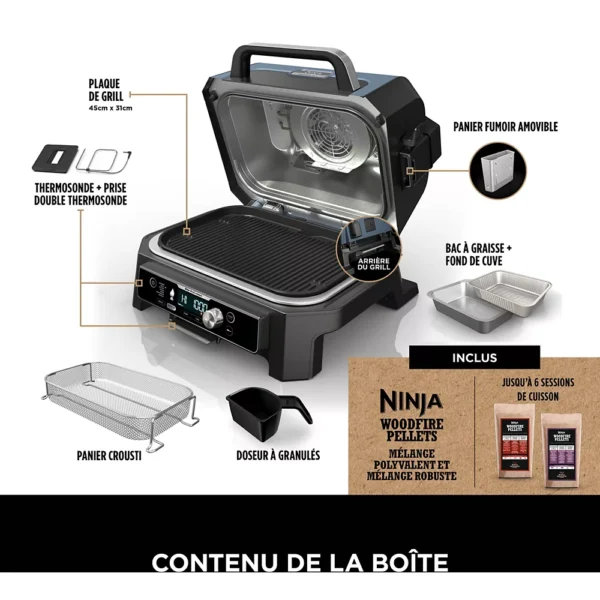 Barbecue électrique NINJA Woodfire OG901EU pro connect – Image 11