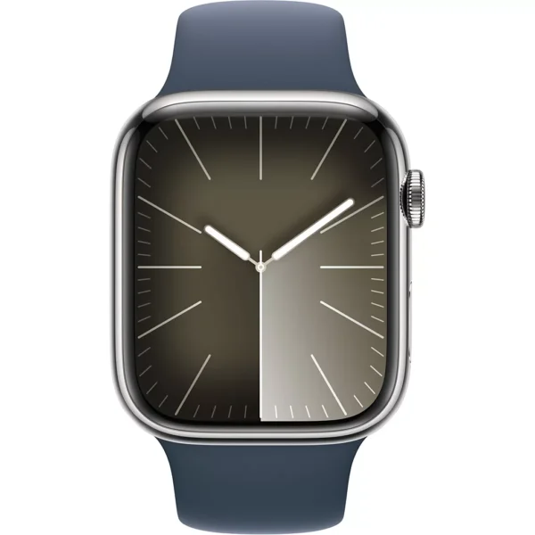 Montre connectée APPLE WATCH Serie 9 Cellular 45mm Acier/Argent Bleu Orage M/L – Image 3
