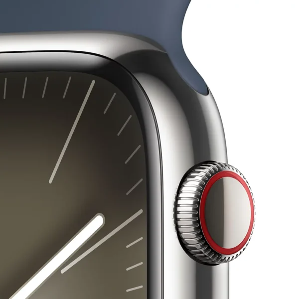 Montre connectée APPLE WATCH Serie 9 Cellular 45mm Acier/Argent Bleu Orage M/L – Image 4